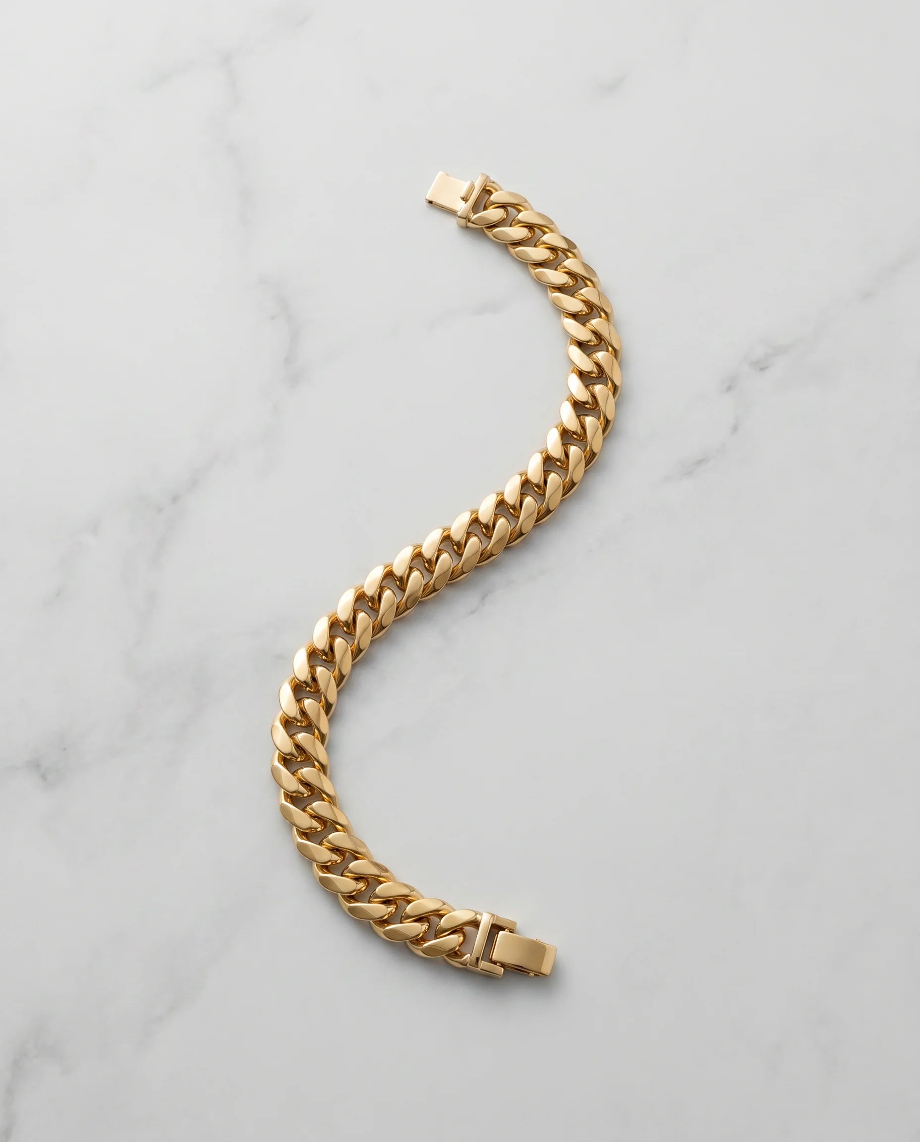 6MM CLEAN CUBAN BRACELET - 18K GOLD
