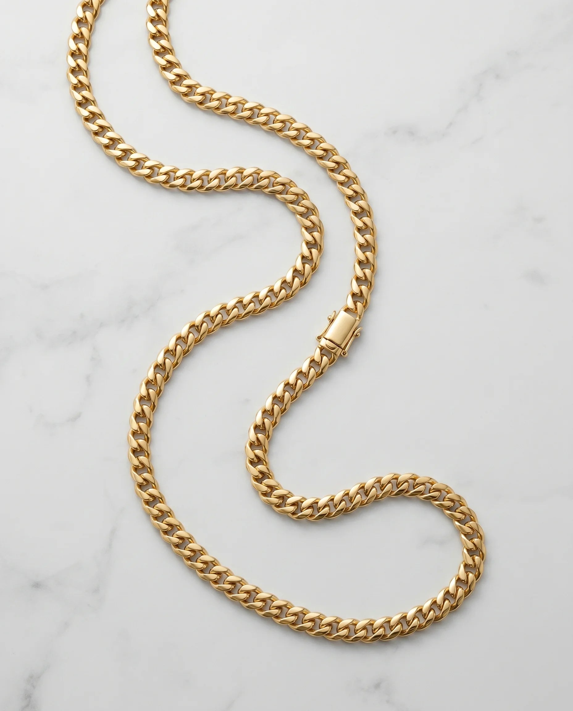 6MM CLEAN CUBAN CHAIN - 18K GOLD