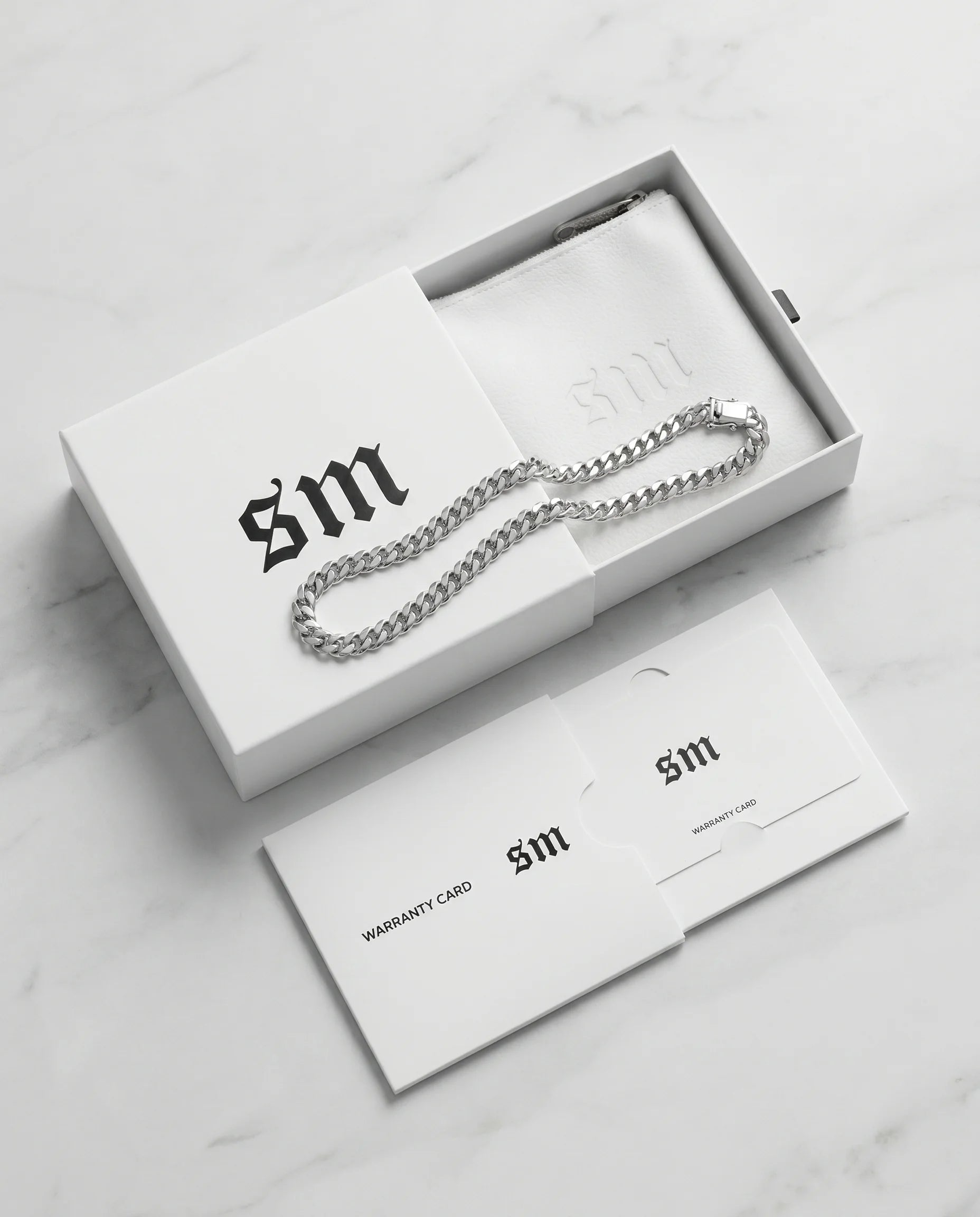 6MM CLEAN CUBAN CHAIN - WHITE GOLD