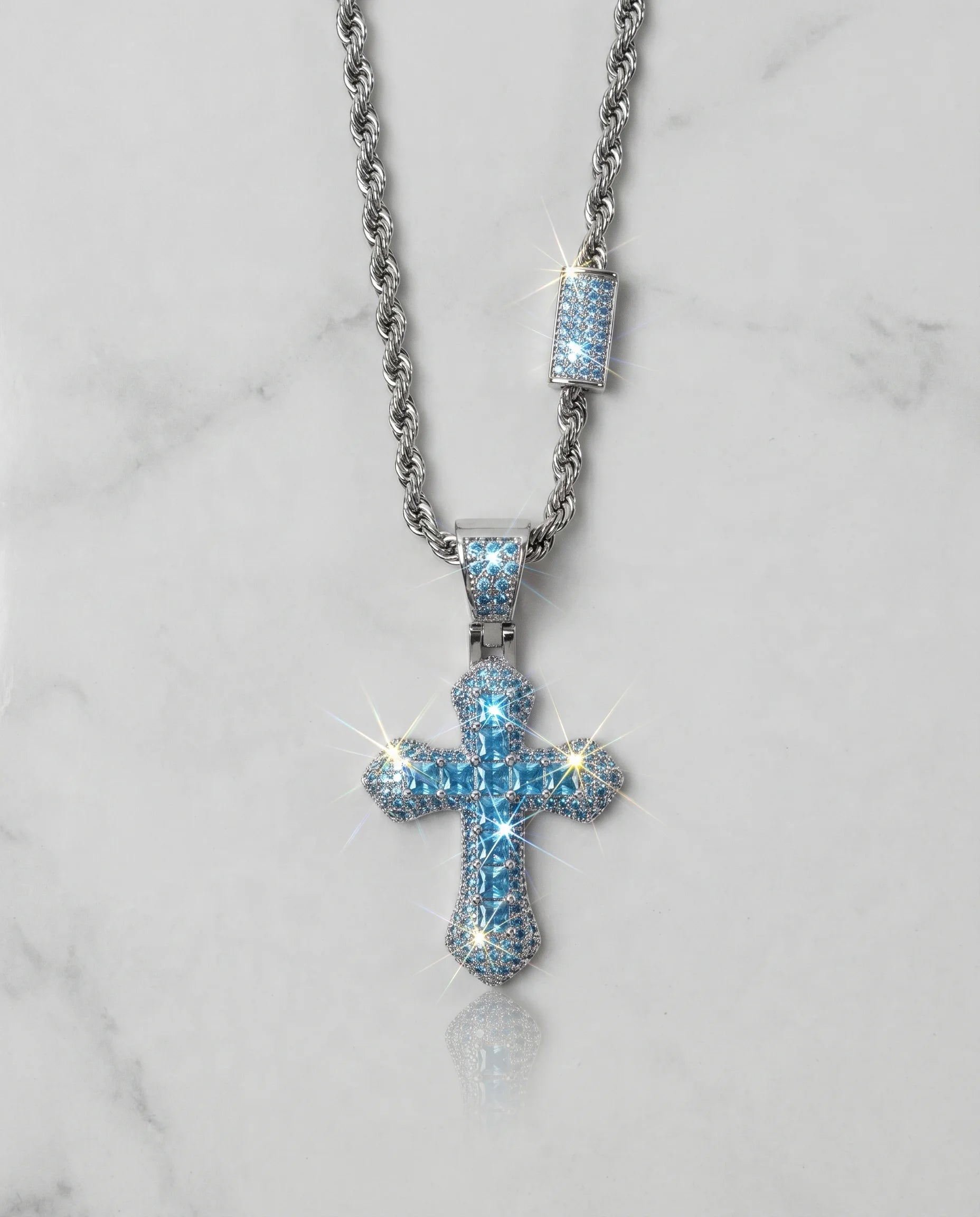 CROSS PENDANT - BLUE
