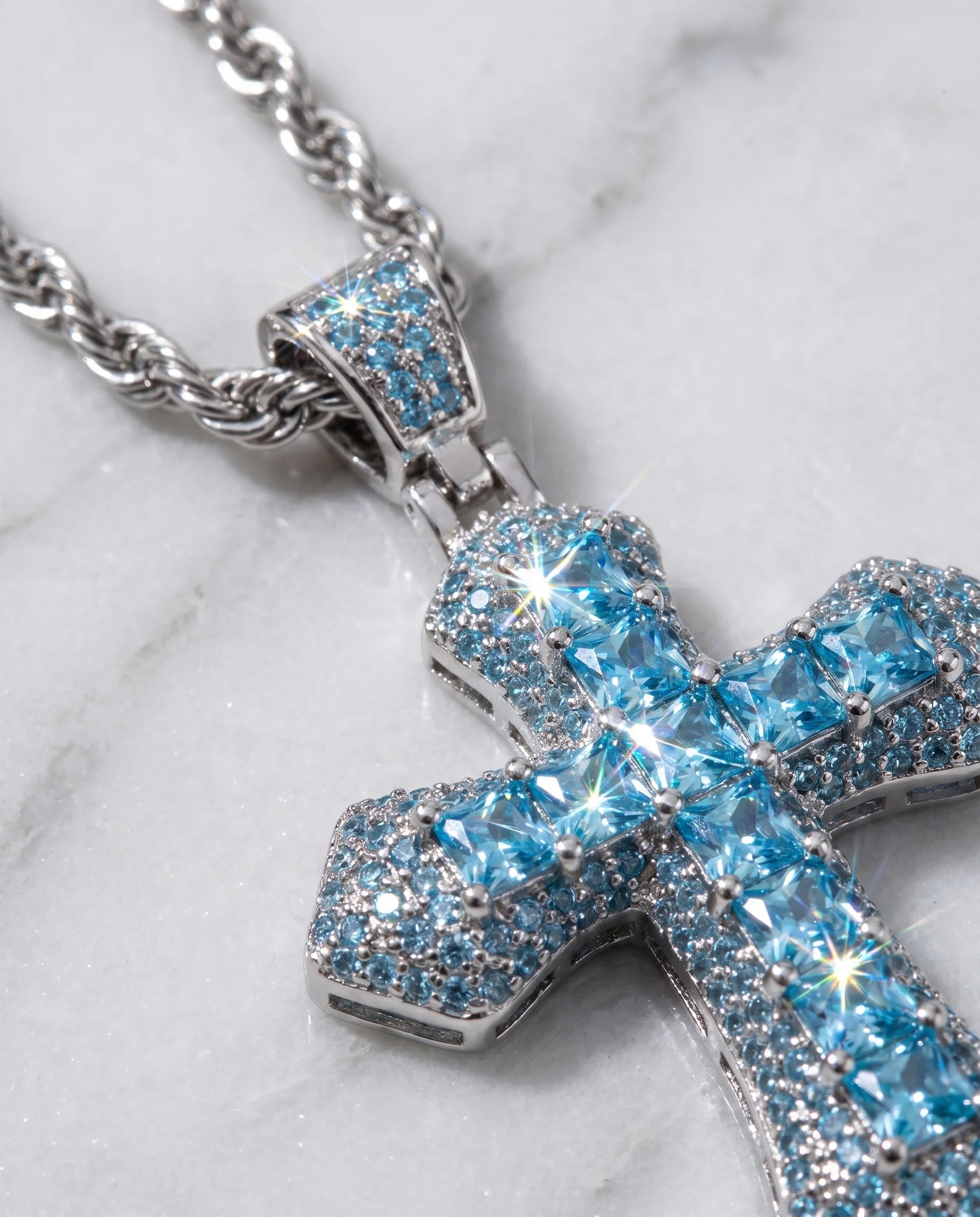 CROSS PENDANT - BLUE