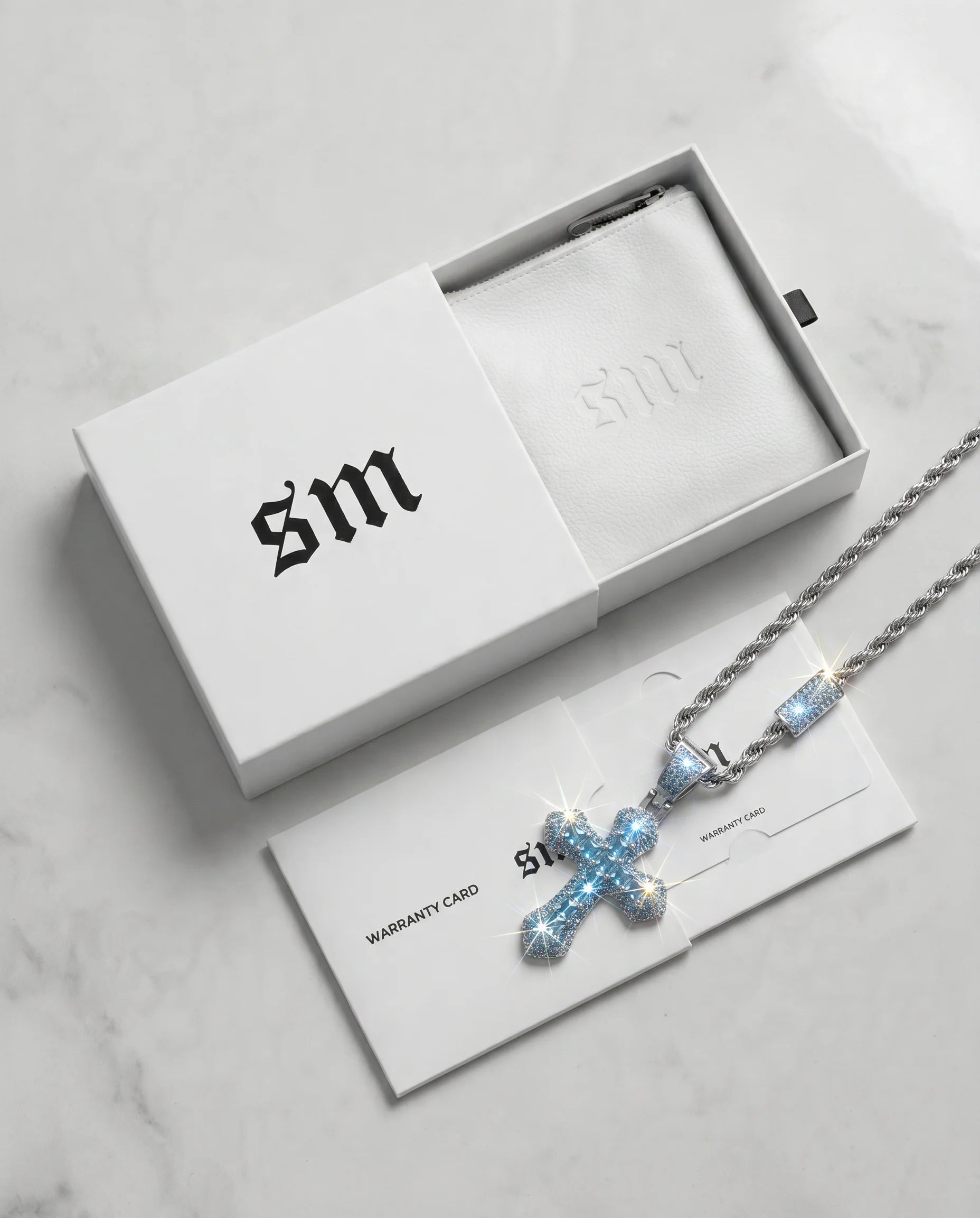 CROSS PENDANT - BLUE