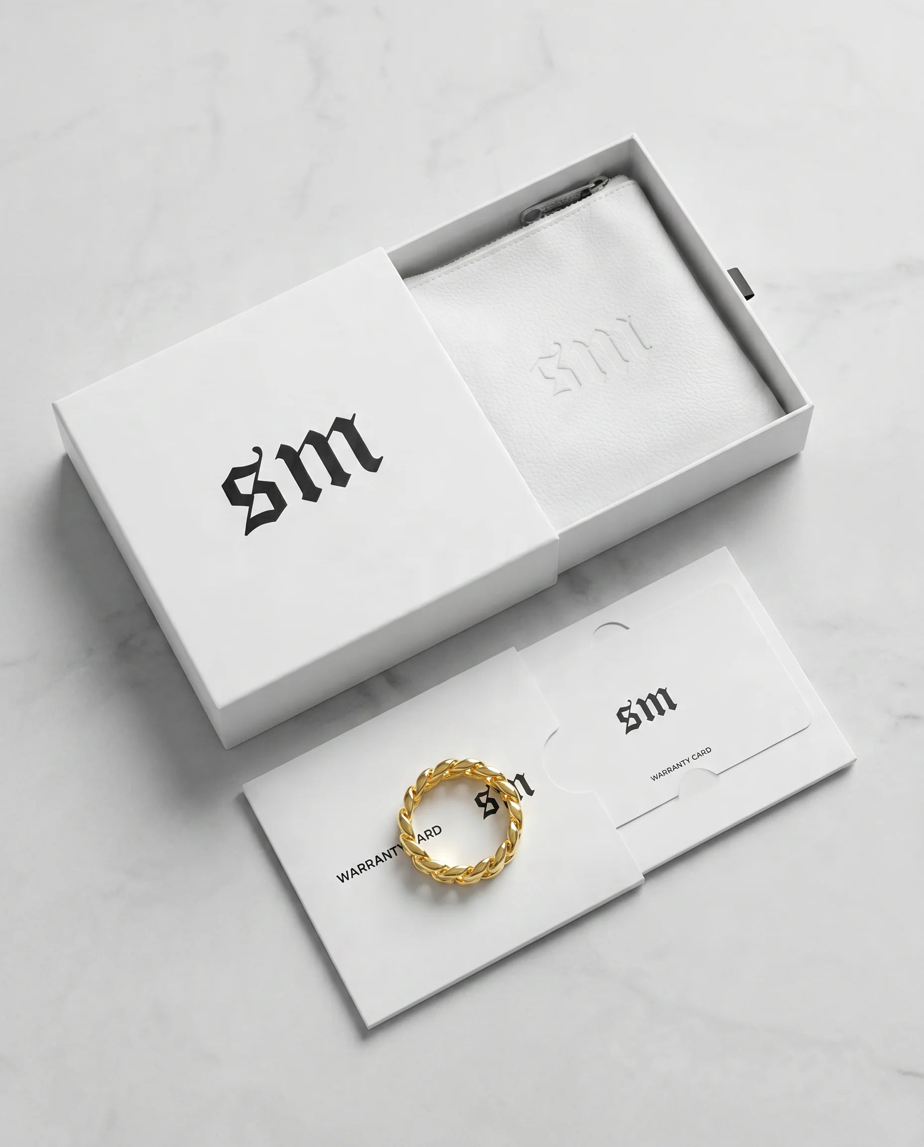 CLEAN CUBAN RING - 18K GOLD