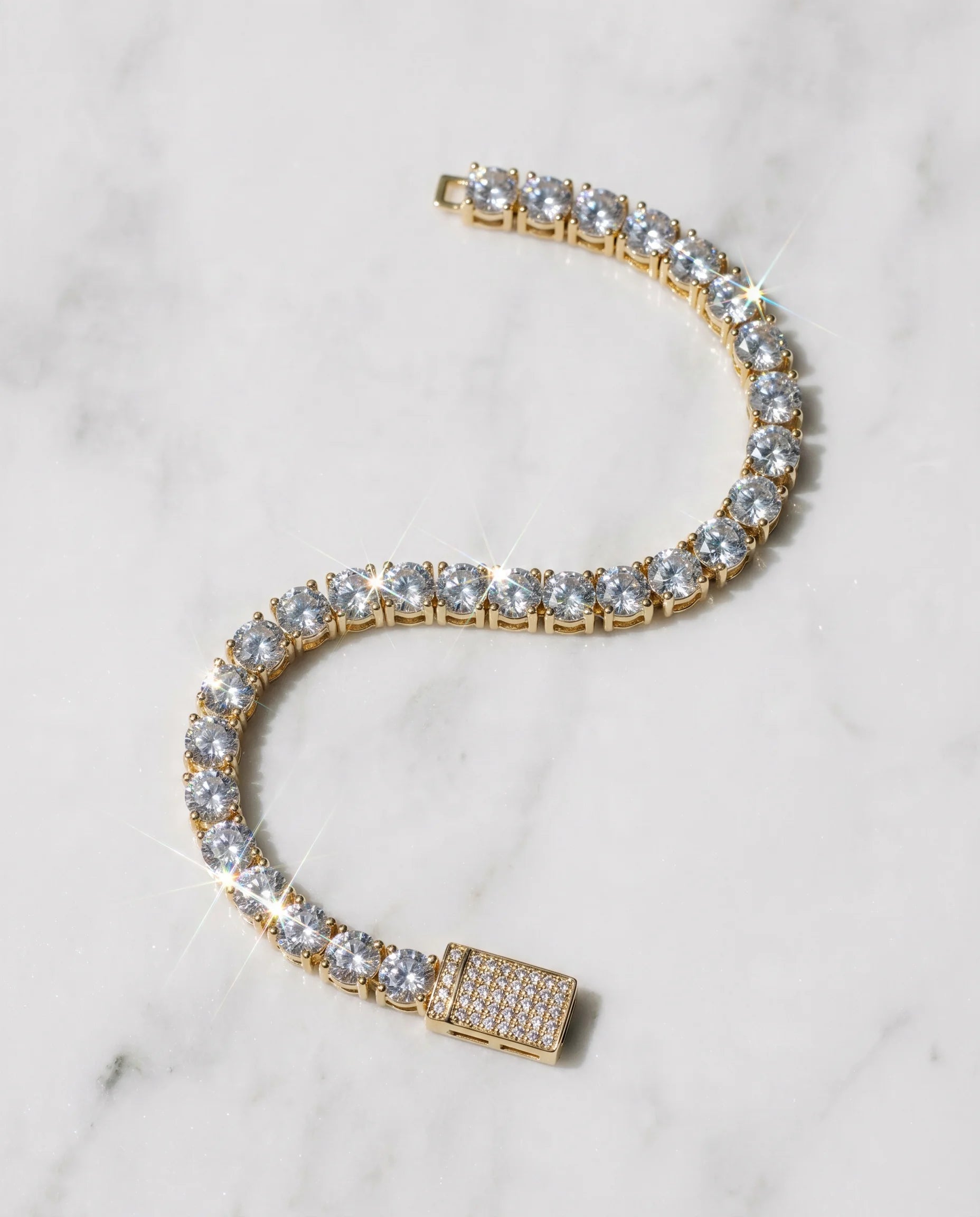 5MM TENNIS BRACELET - 18K GOLD