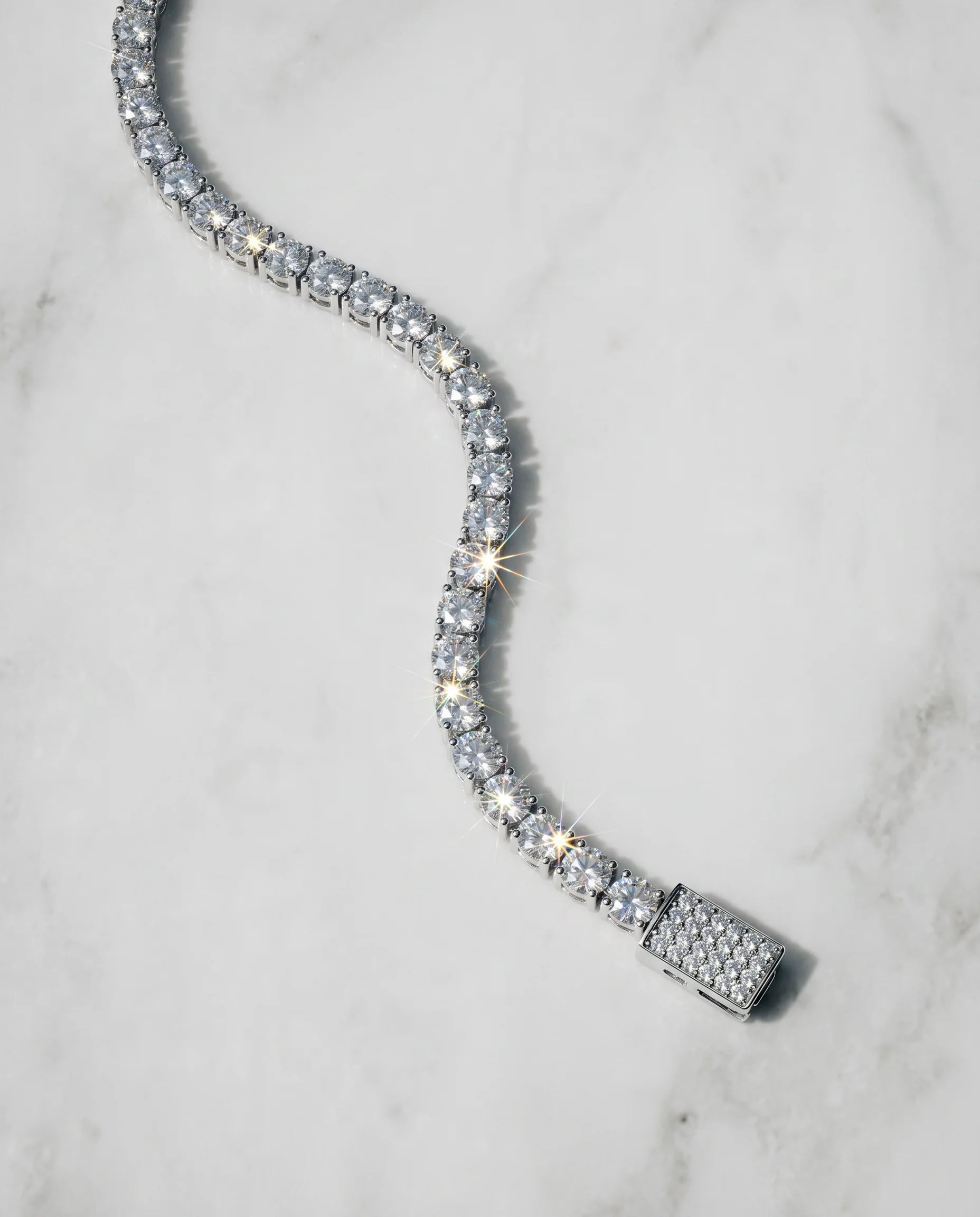 3MM TENNIS BRACELET - WHITE GOLD