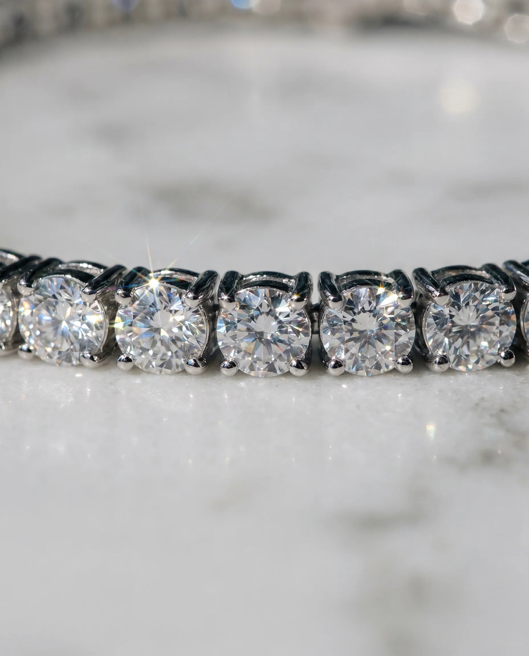 3MM TENNIS BRACELET - WHITE GOLD