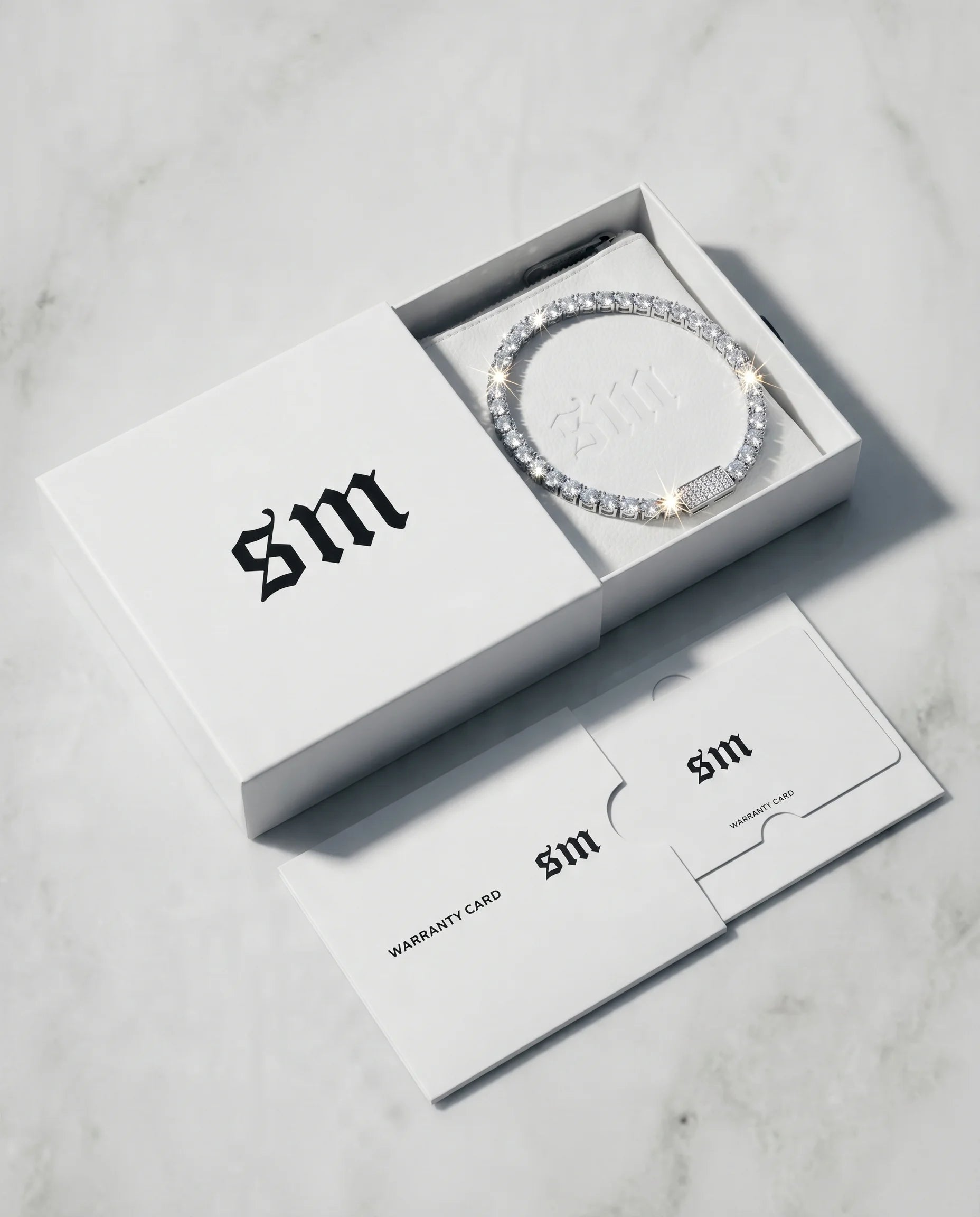 3MM TENNIS BRACELET - WHITE GOLD