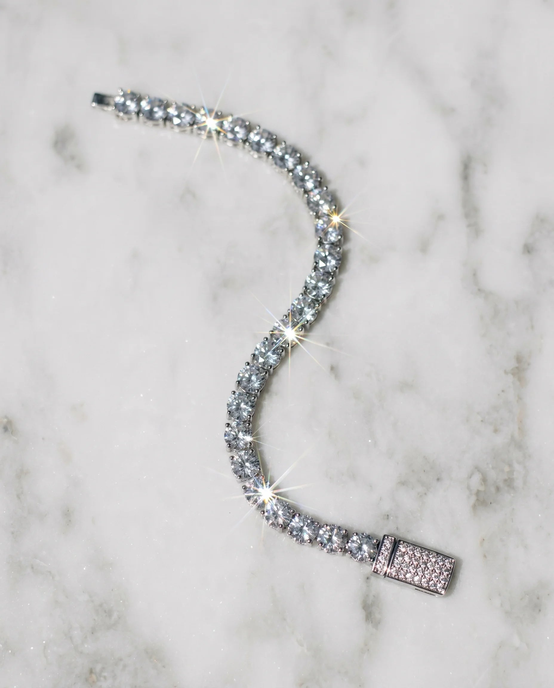 5MM TENNIS BRACELET - WHITE GOLD