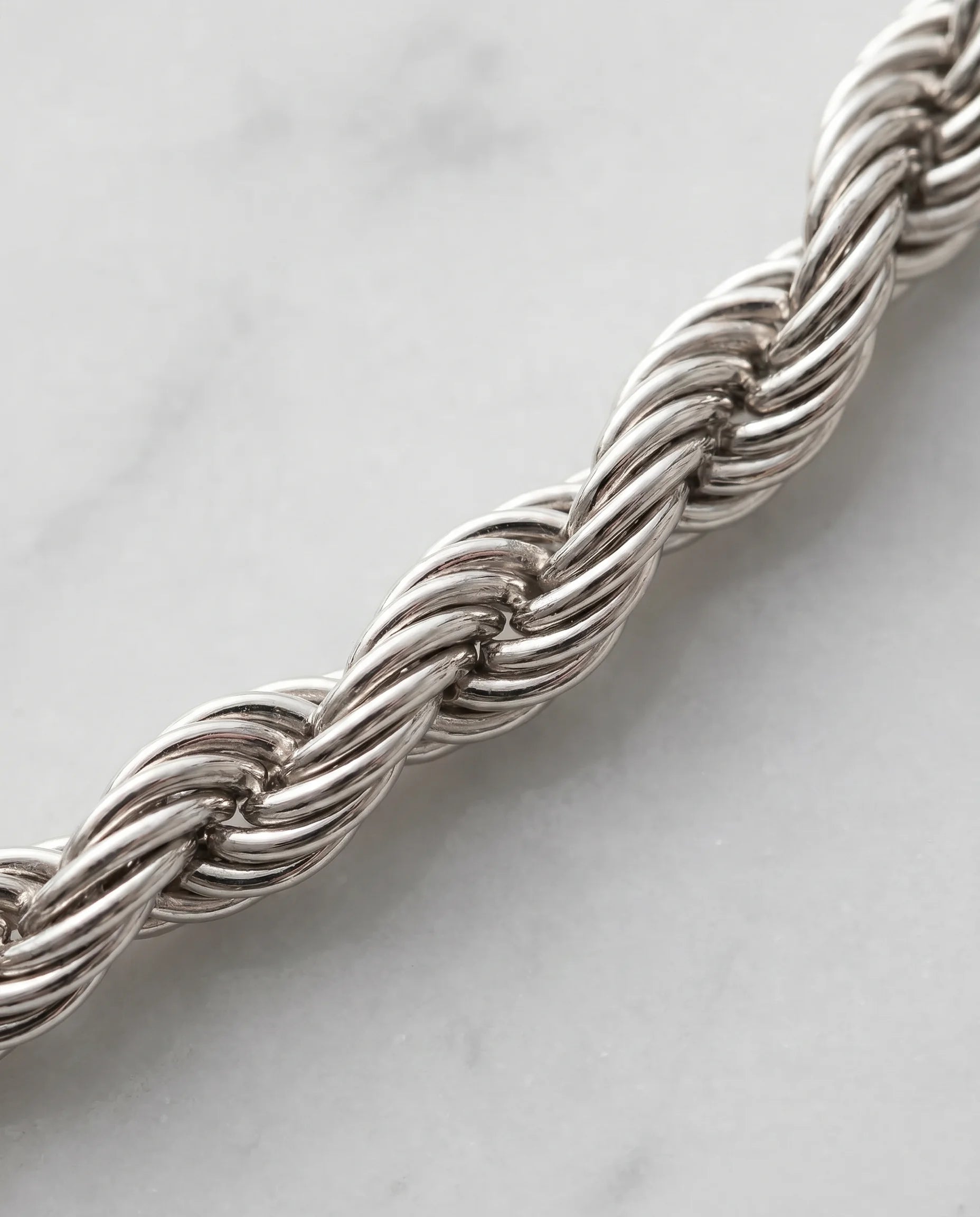 3MM ROPE CHAIN - WHITE GOLD
