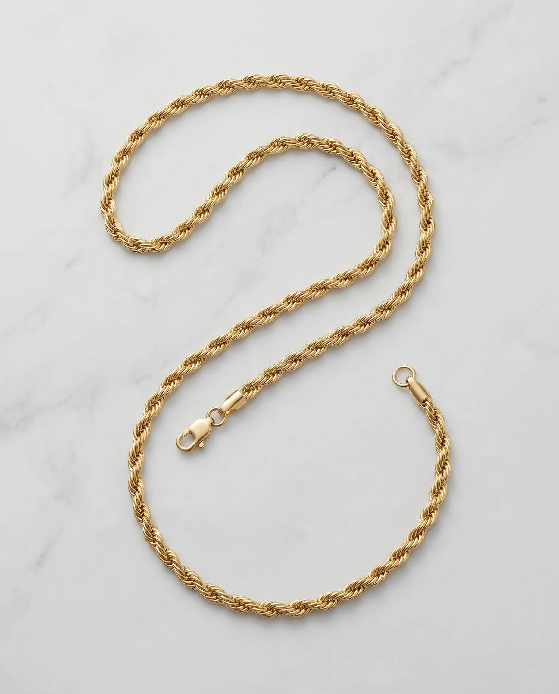 3MM ROPE CHAIN - 18K GOLD