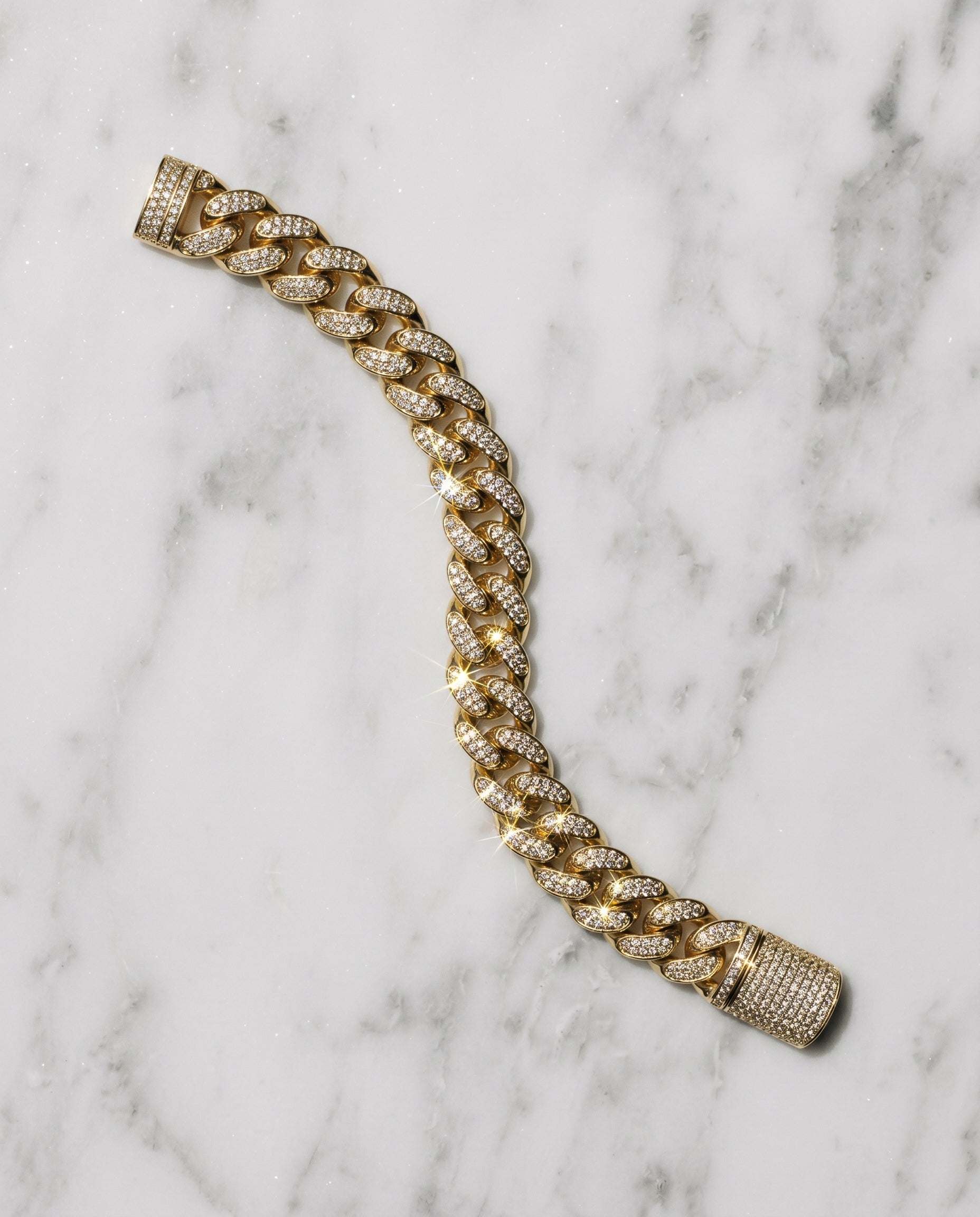 14MM CUBAN BRACELET - 18K GOLD