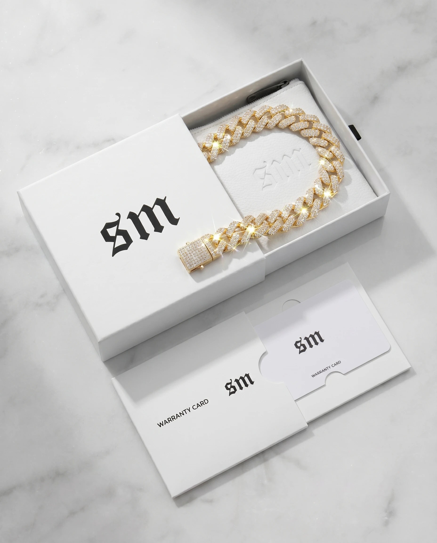 14MM CUBAN PRONG CHAIN - 18K GOLD