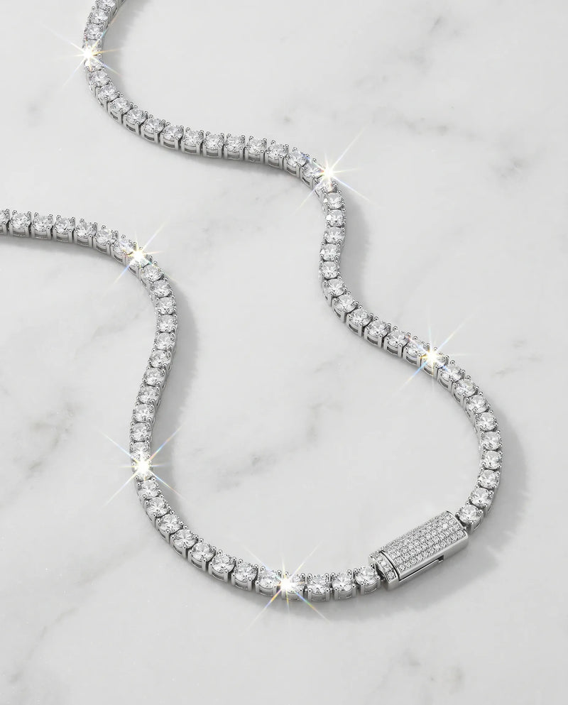 3MM TENNIS CHAIN - WHITE GOLD