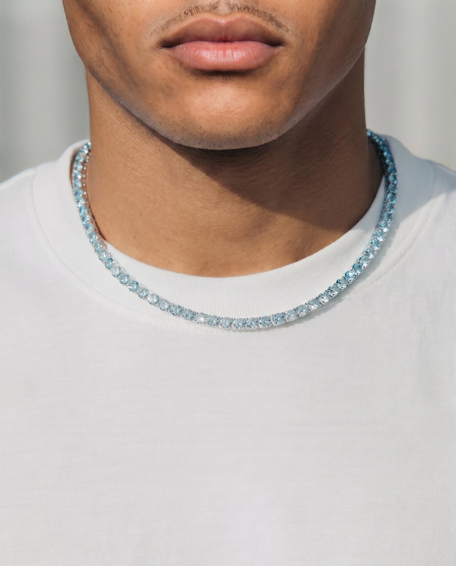 5MM TENNIS CHAIN - SKY BLUE