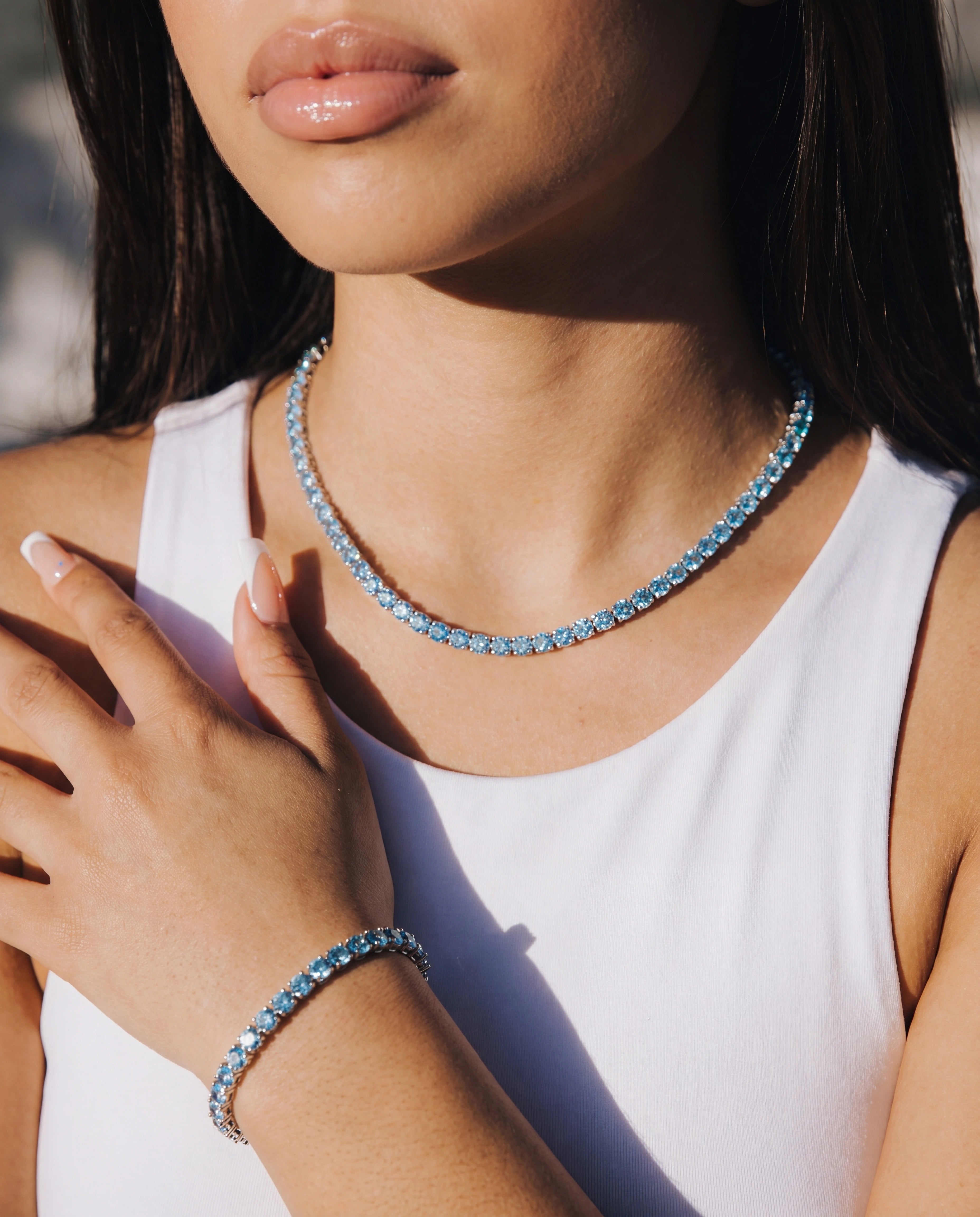 5MM TENNIS CHAIN - SKY BLUE