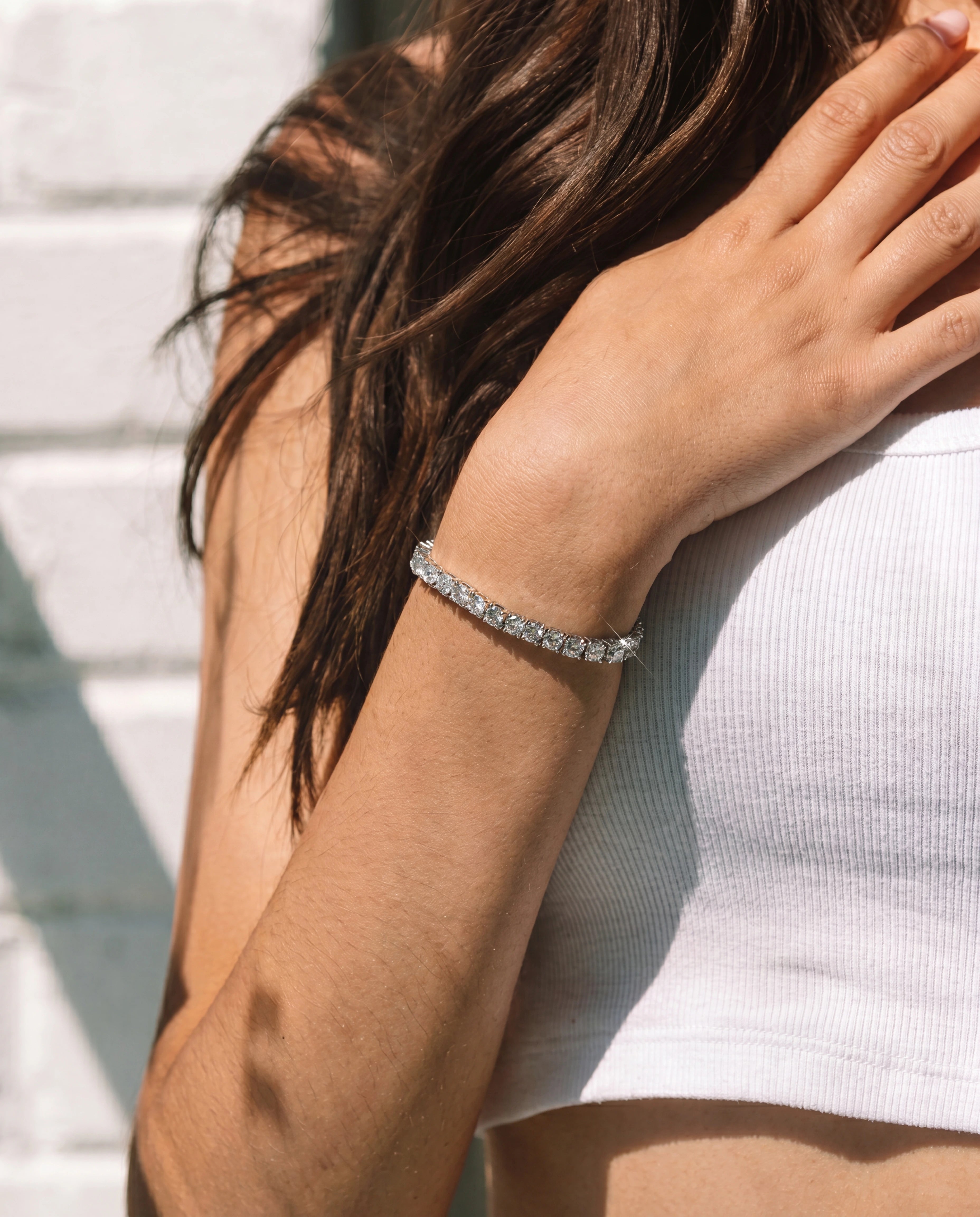 5MM TENNIS BRACELET - WHITE GOLD
