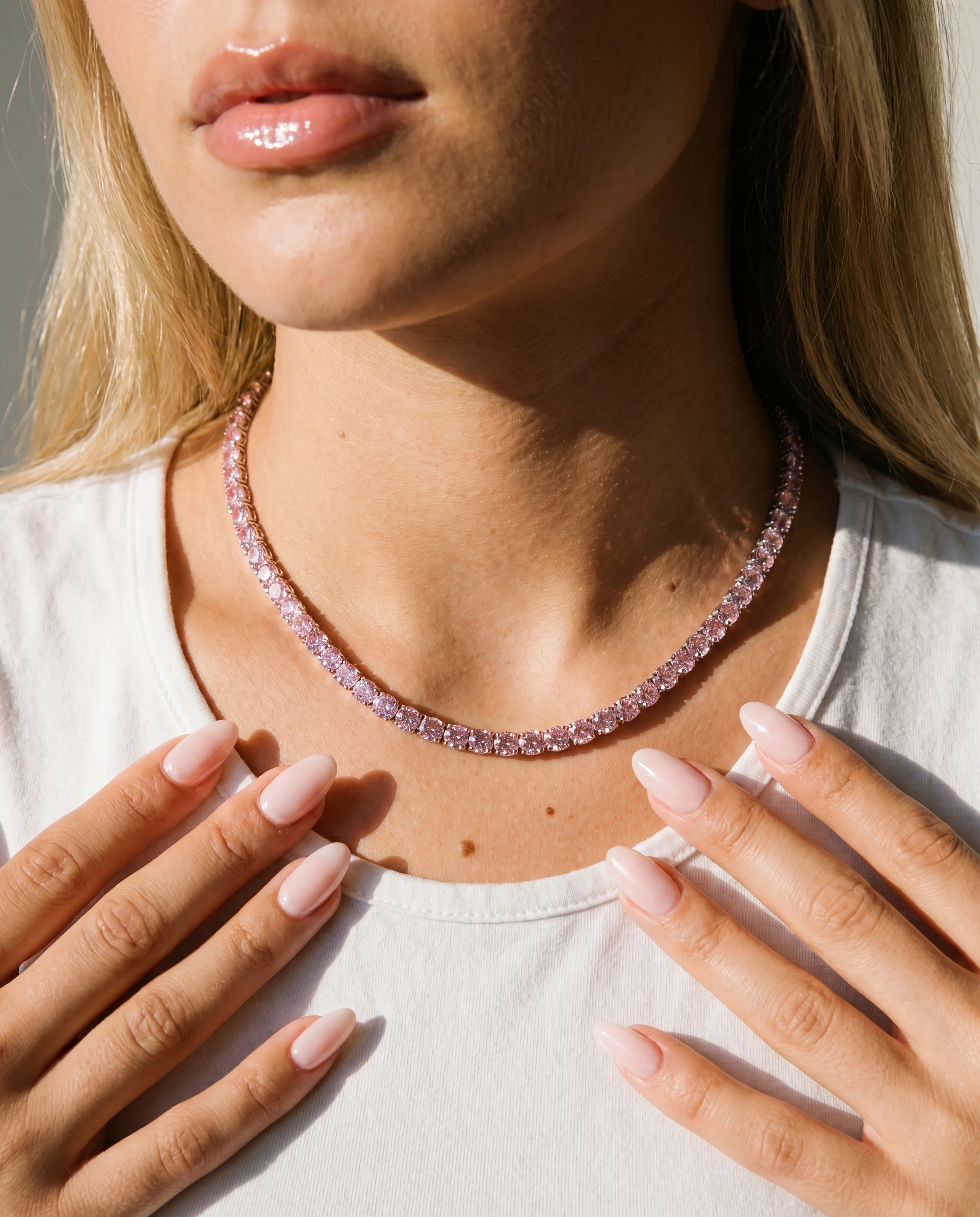 5MM TENNIS CHAIN - PINK