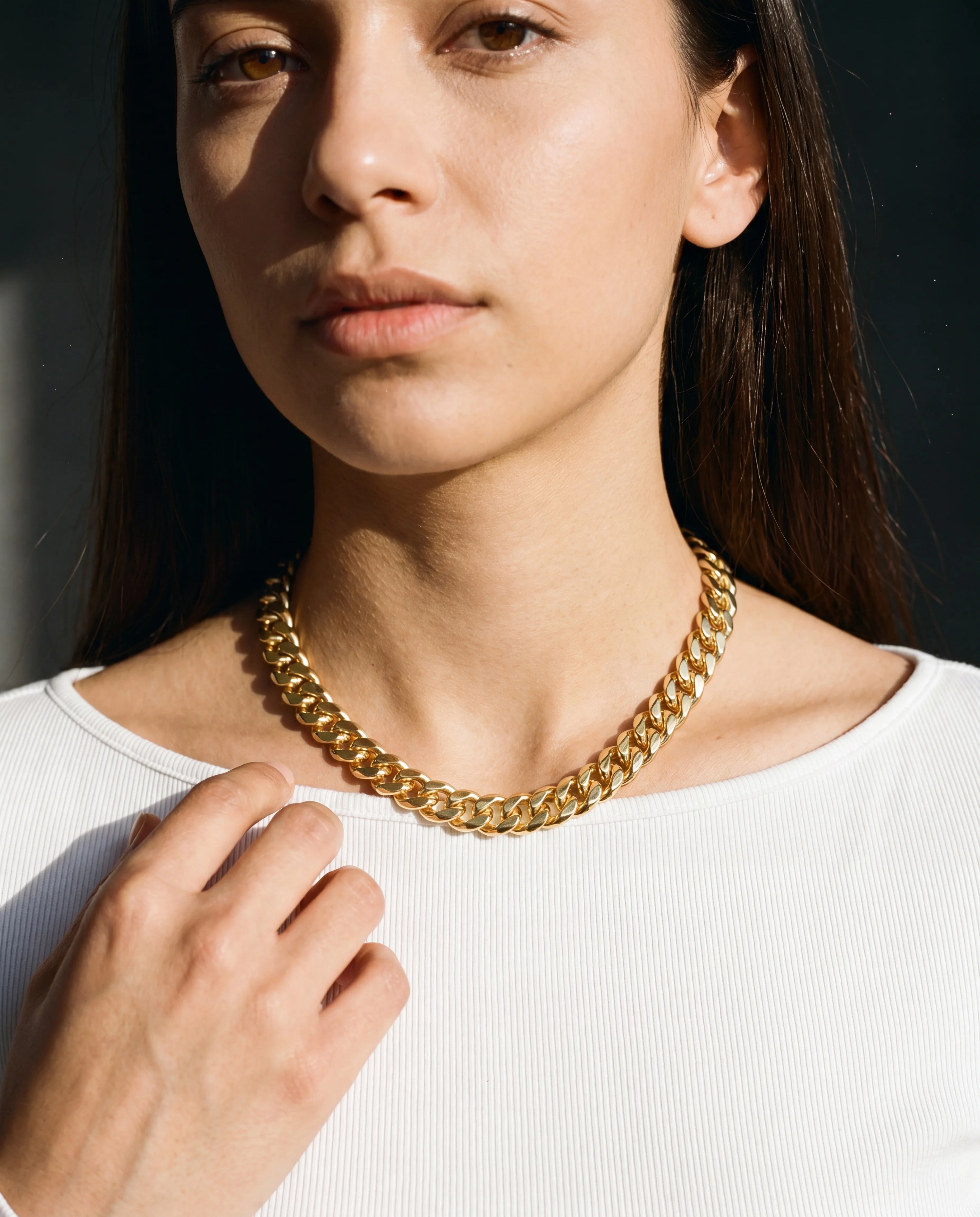 12MM CLEAN CUBAN CHAIN - 18K GOLD