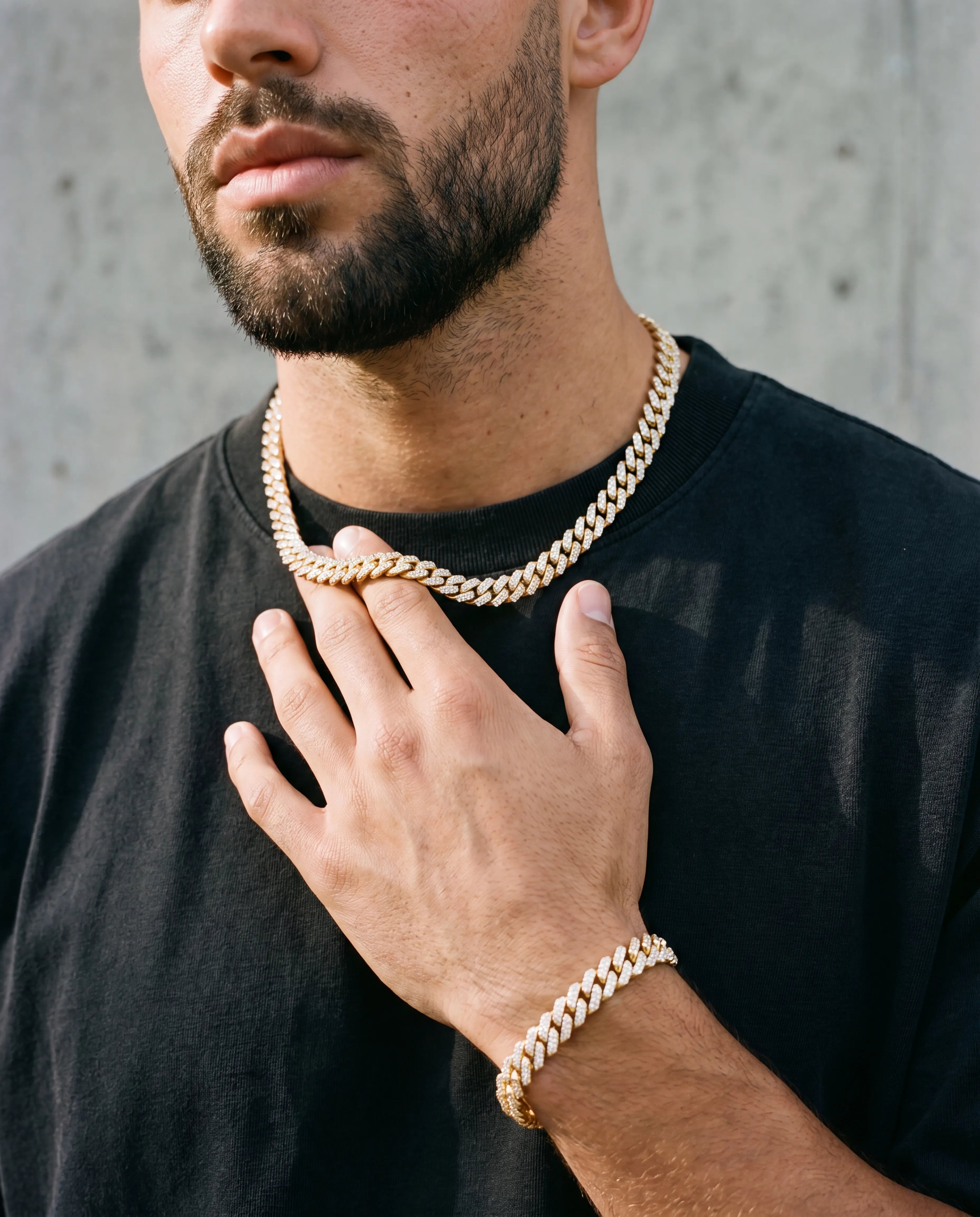 14MM CUBAN PRONG BRACELET - 18K GOLD