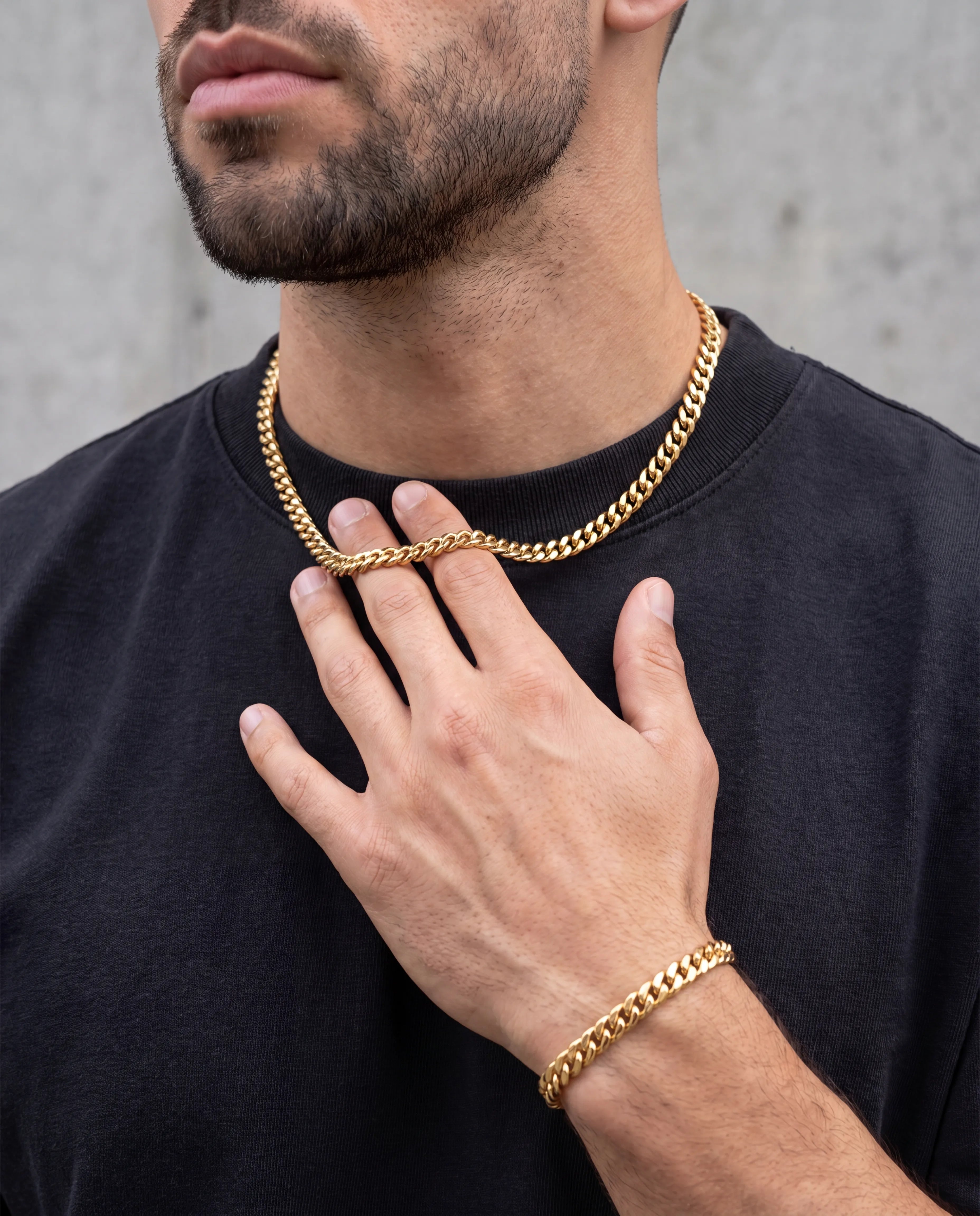 6MM CLEAN CUBAN BRACELET - 18K GOLD