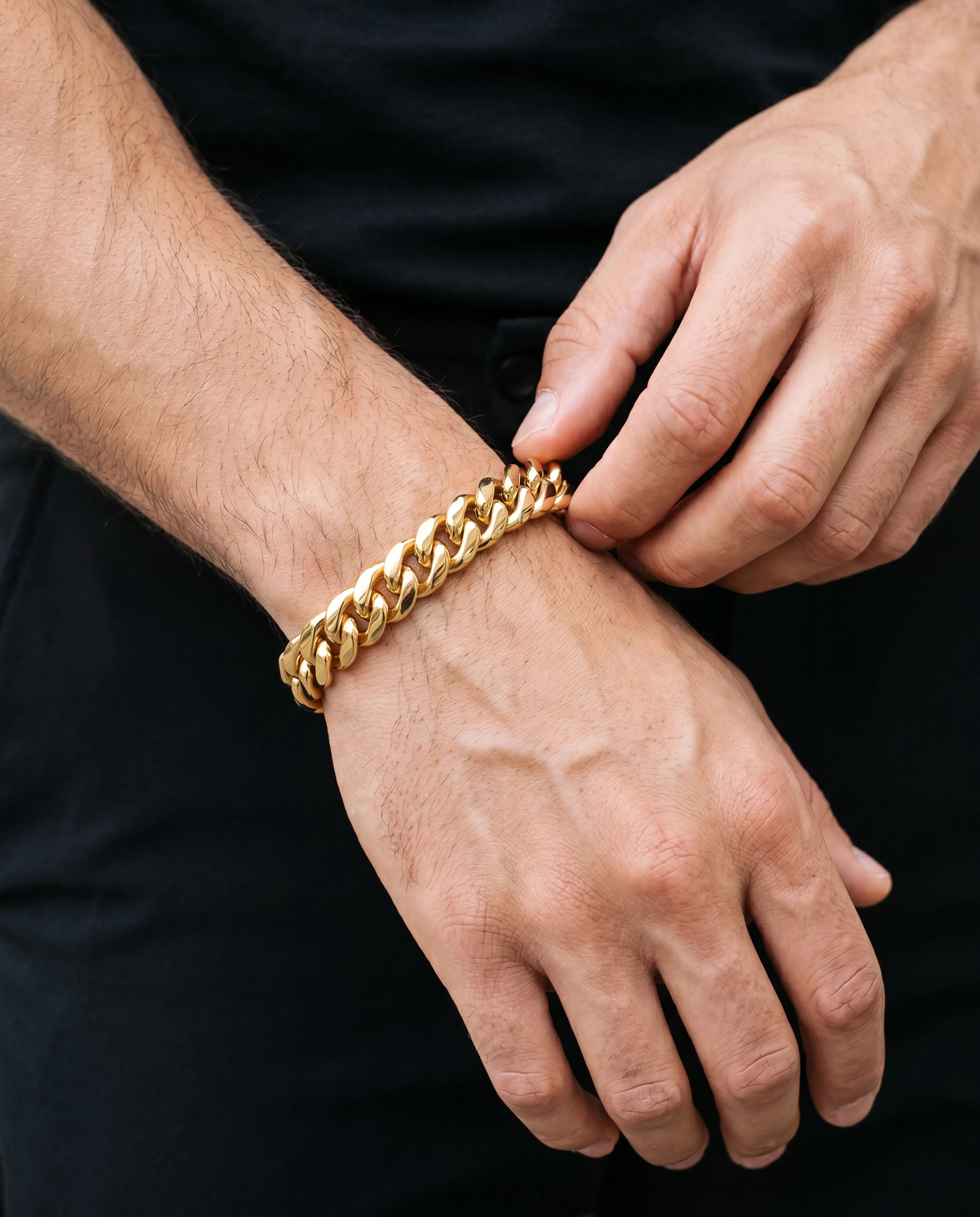 12MM CLEAN CUBAN BRACELET - 18K GOLD