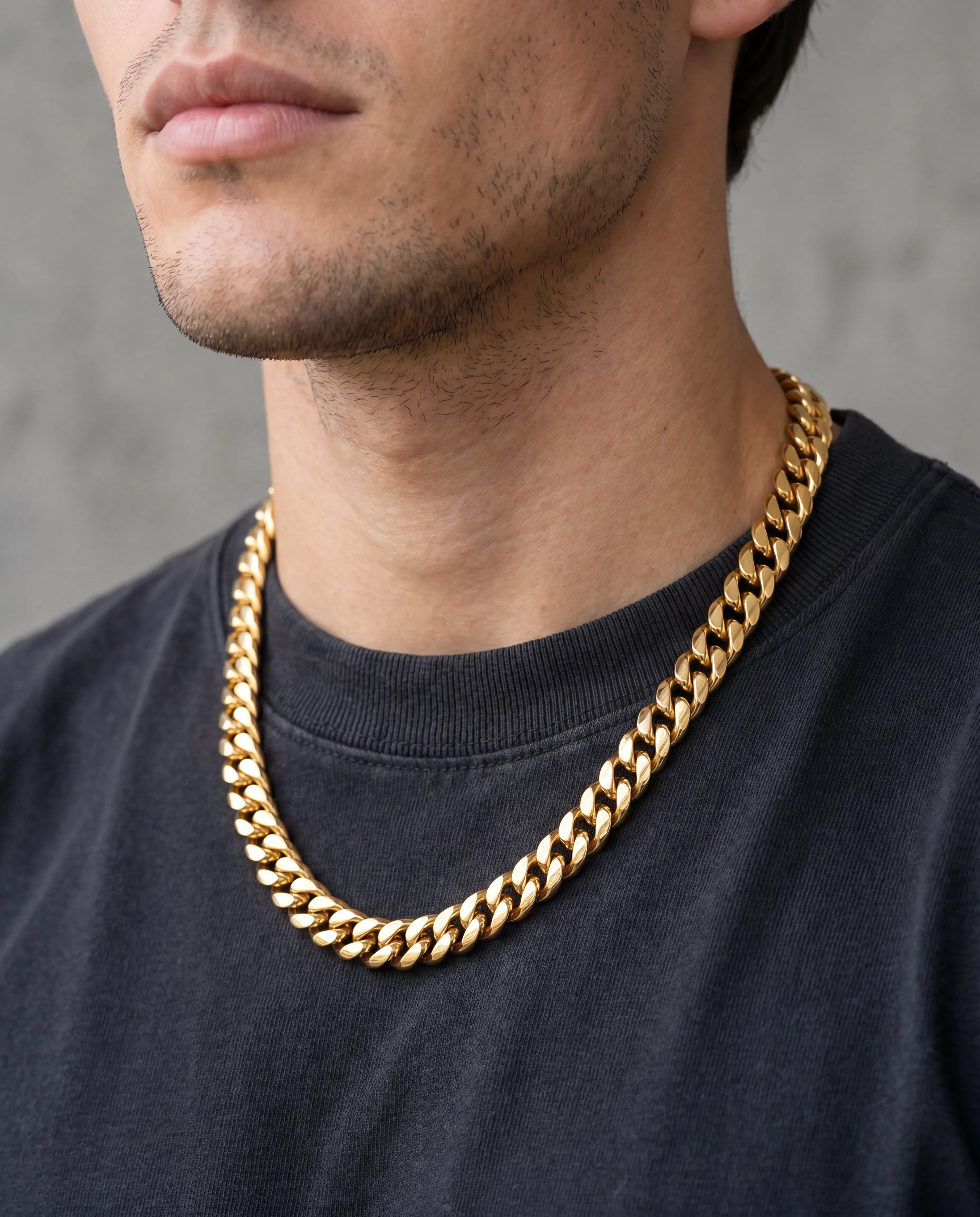 12MM CLEAN CUBAN CHAIN - 18K GOLD