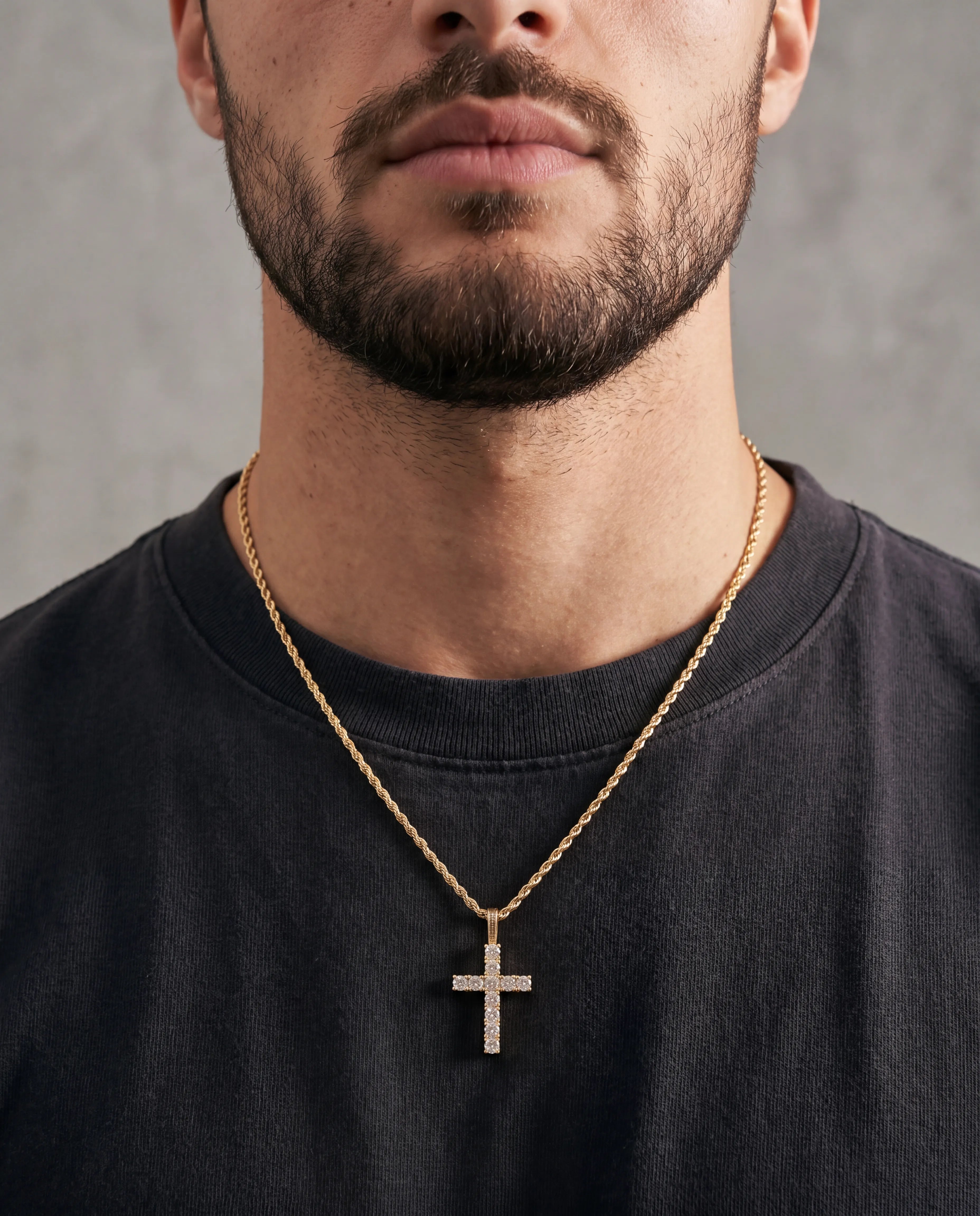 CROSS PIECE PENDANT - 18K GOLD