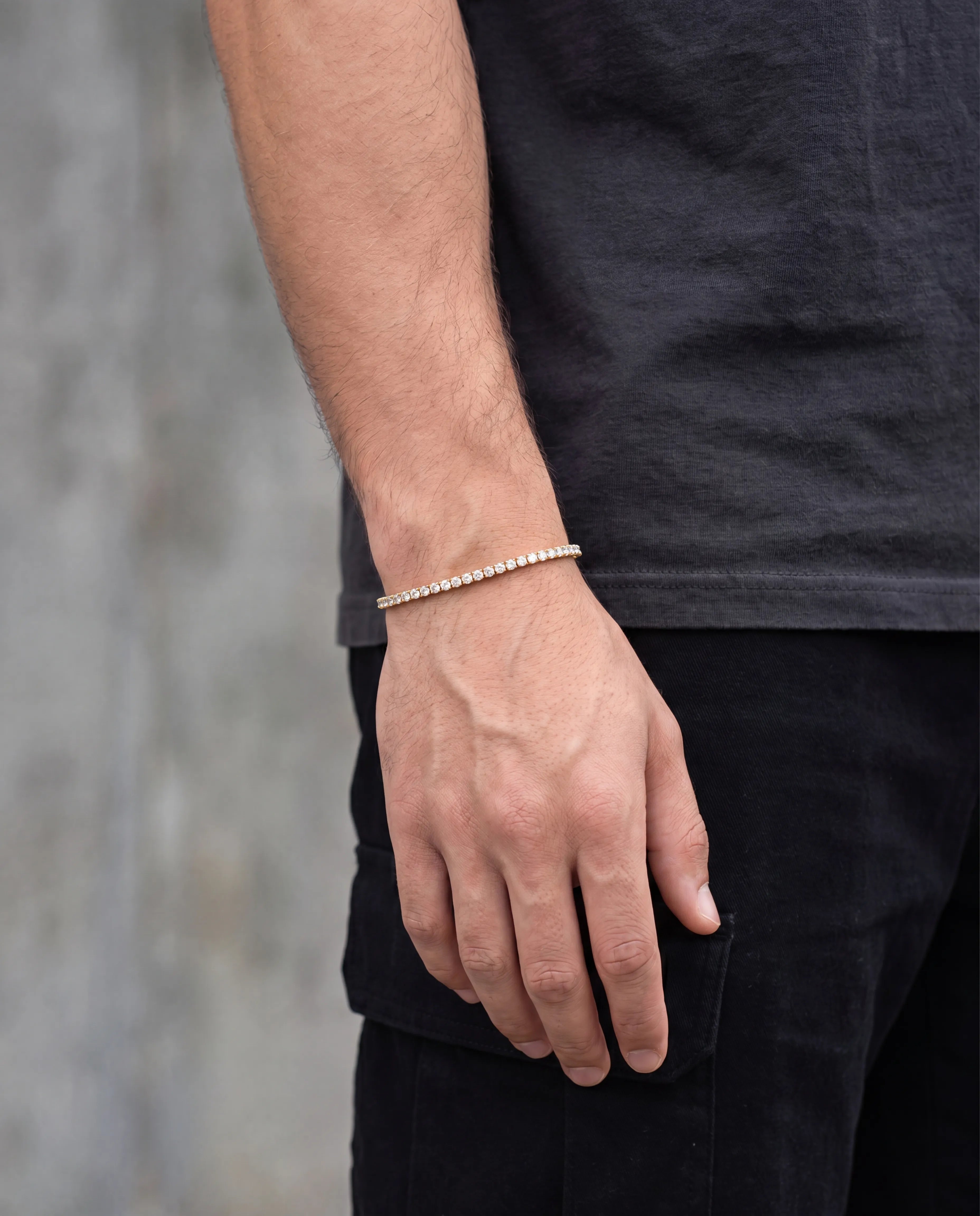 3MM TENNIS BRACELET - 18K GOLD