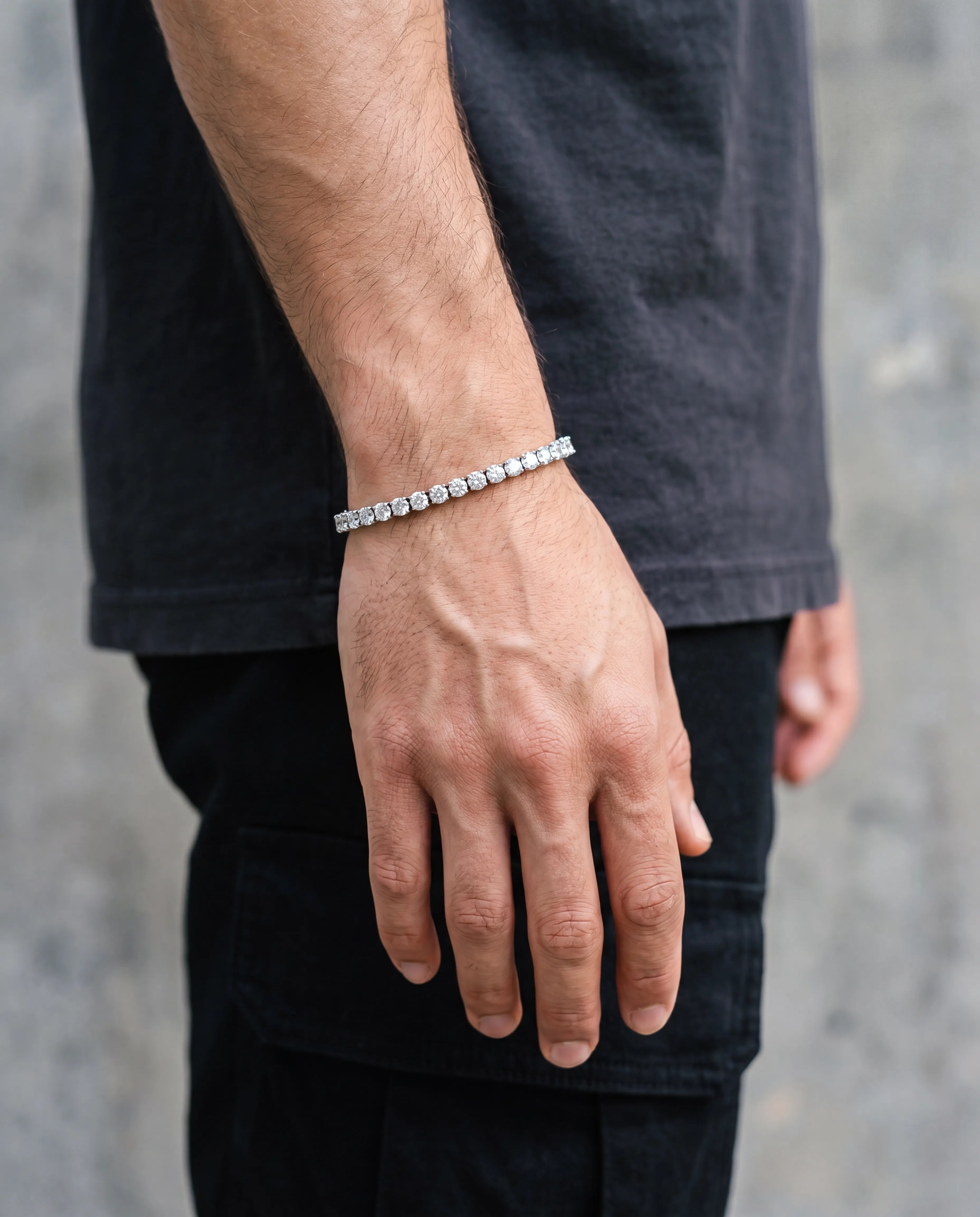 5MM TENNIS BRACELET - WHITE GOLD