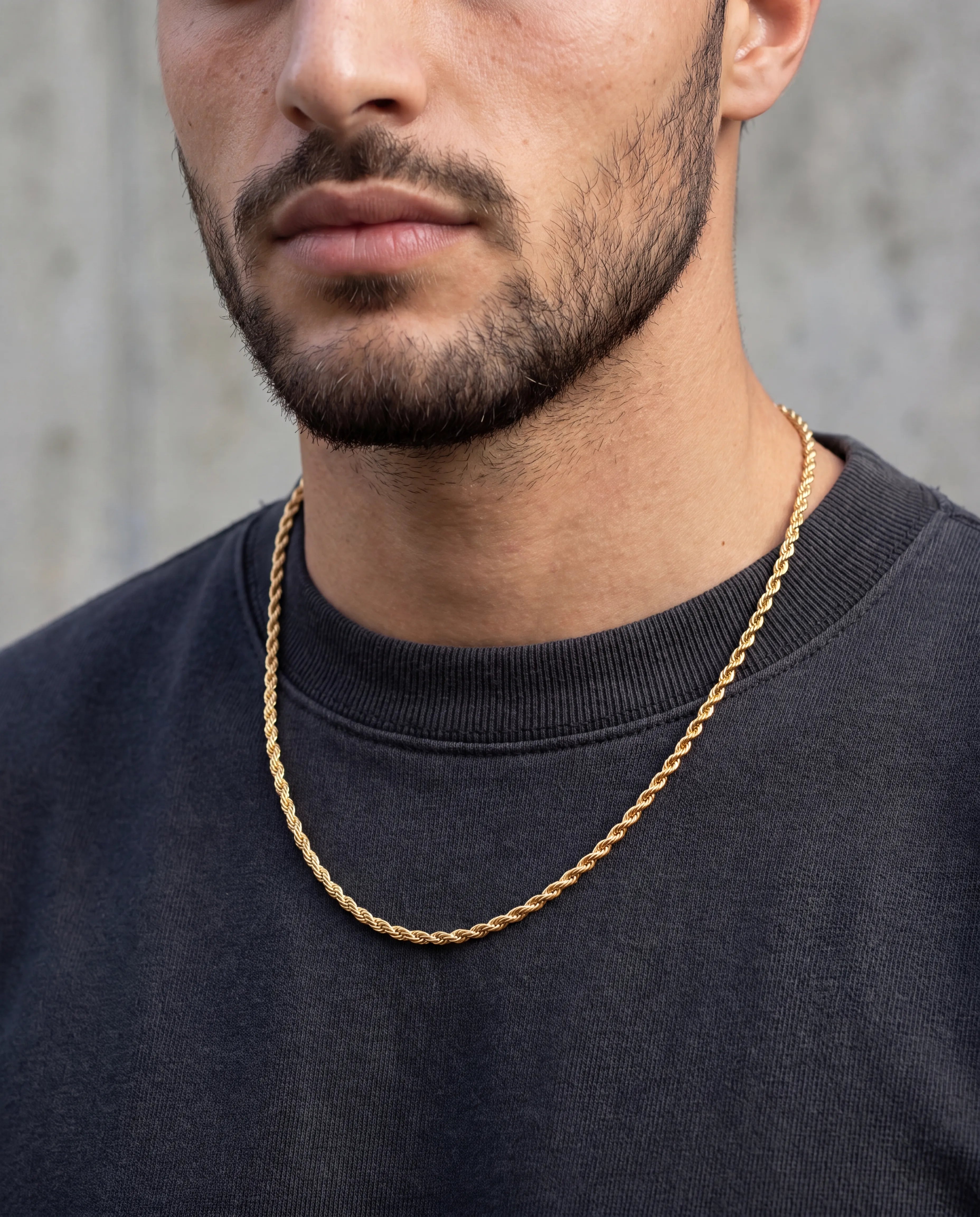 3MM ROPE CHAIN - 18K GOLD