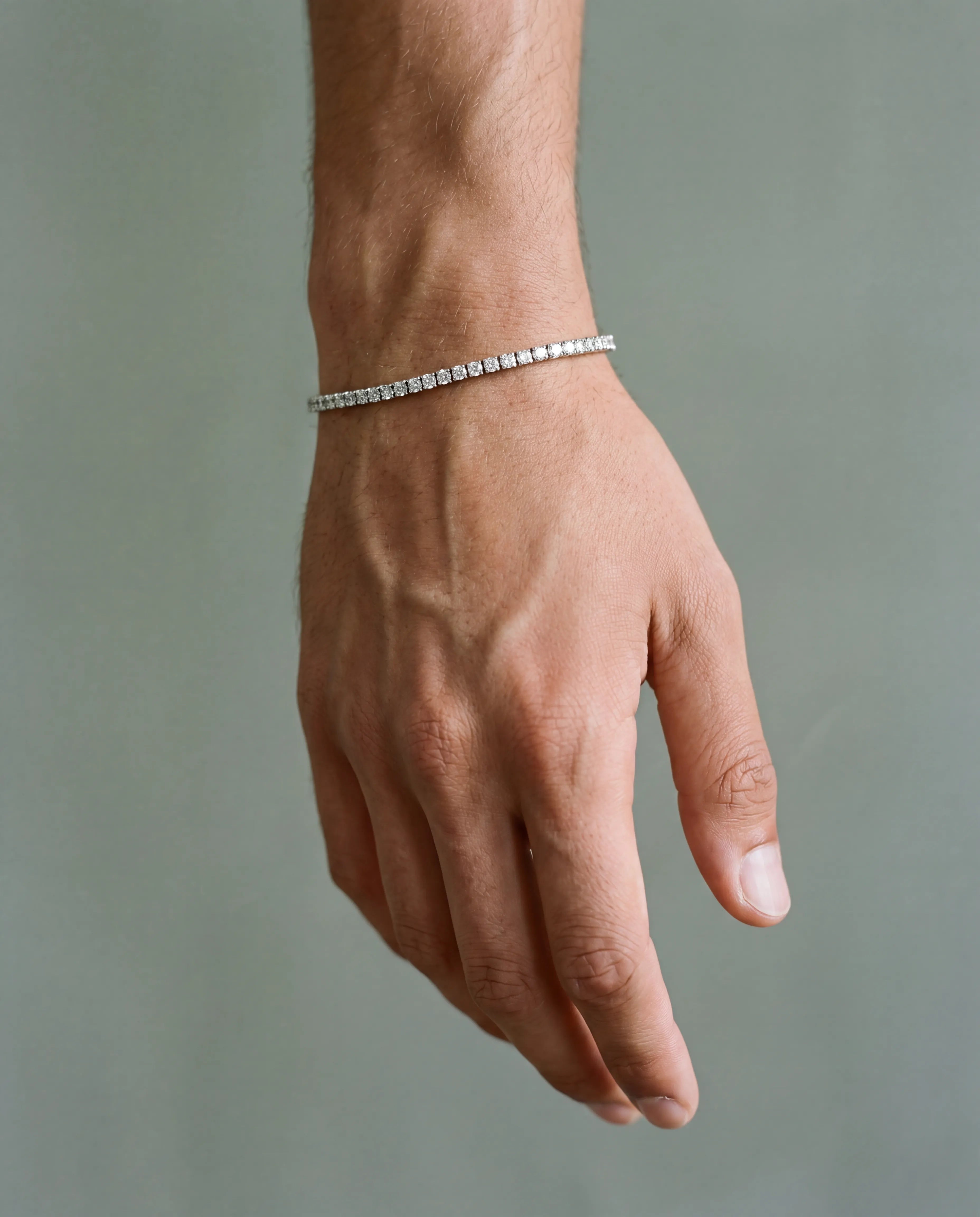 3MM TENNIS BRACELET - WHITE GOLD