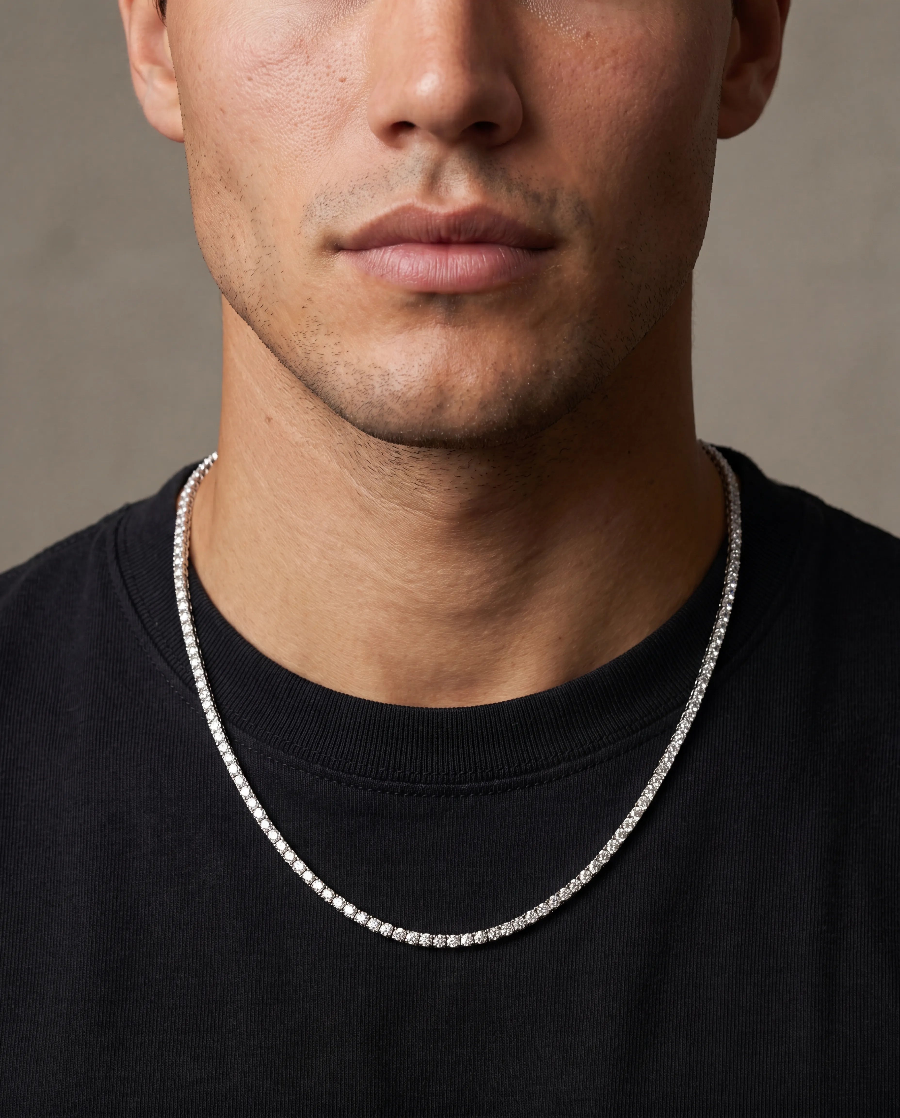 3MM TENNIS CHAIN - WHITE GOLD